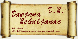 Damjana Mekuljanac vizit kartica